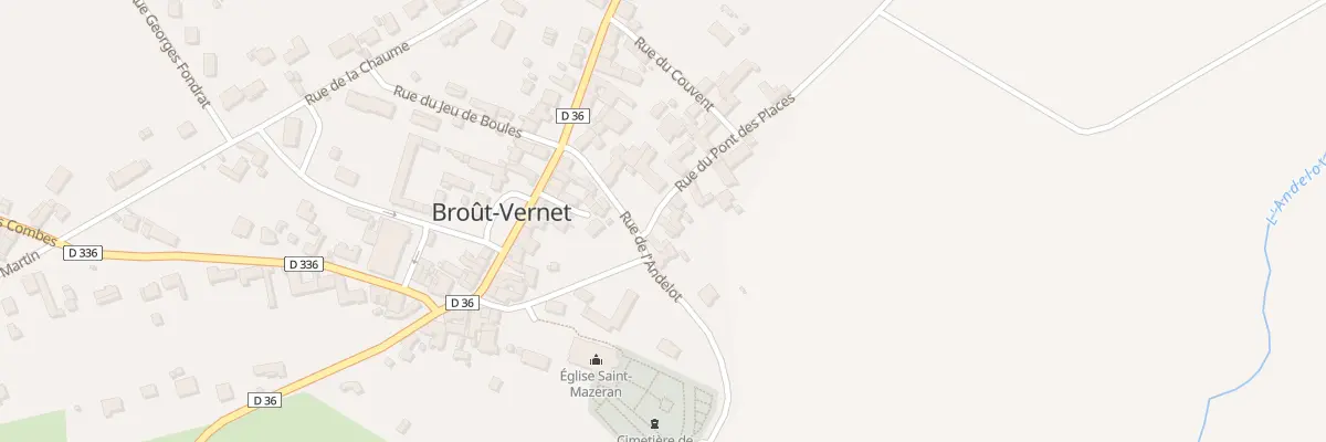 Plan du 4 Rue du Pont des Places à Broût-Vernet