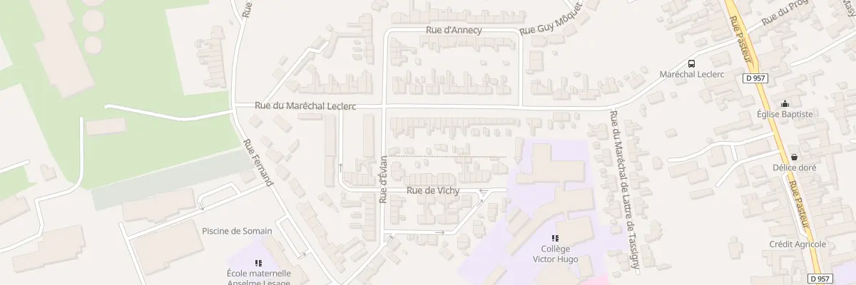 Plan du 59 Rue du Marechal Leclerc à Somain