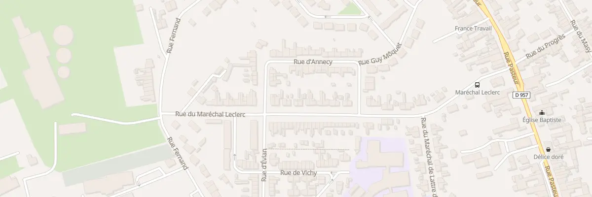 Plan du 46 Rue du Marechal Leclerc à Somain