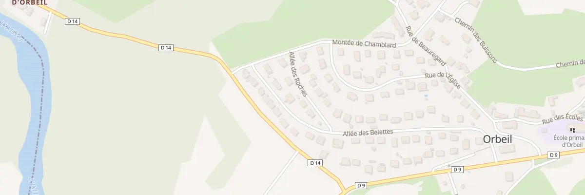 Plan du 26 All des Belettes à Orbeil