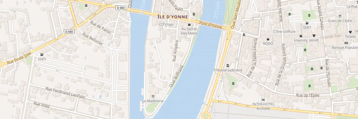 Plan du 1 Quai Boffrand à Sens