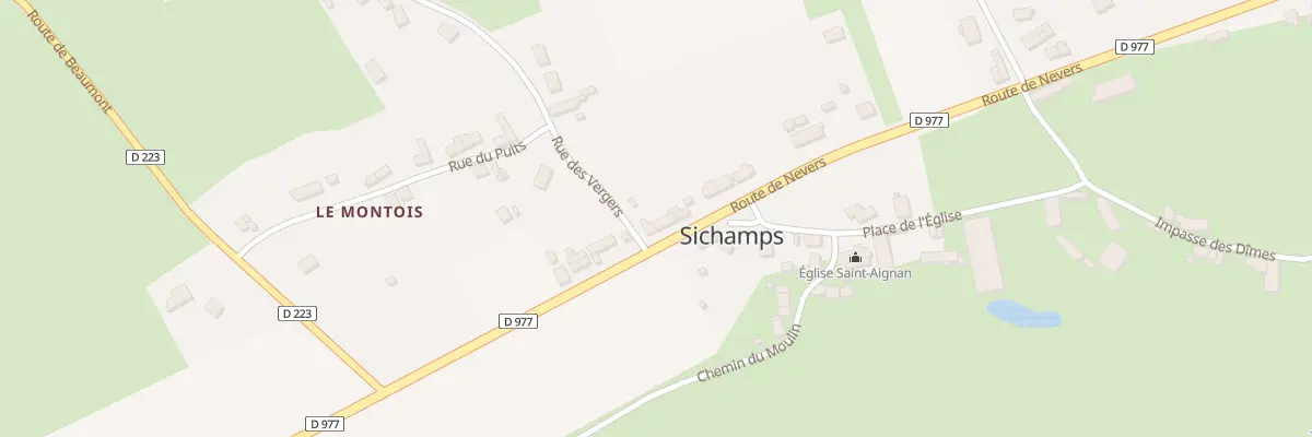Plan du 29 Rte de Nevers à Sichamps
