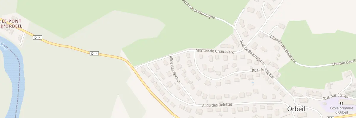 Plan du 4 Mte de Chamblard à Orbeil