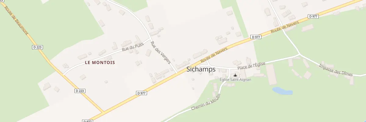 Plan du 28 Rte de Nevers à Sichamps