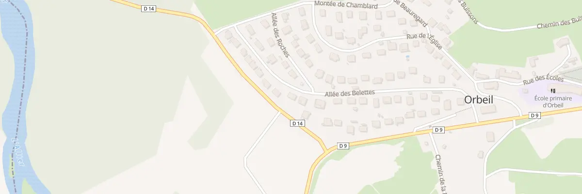 Plan du 25 All des Belettes à Orbeil
