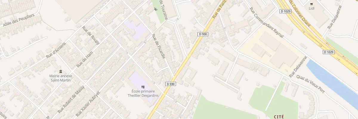 Plan du 1 Rue du Parvis Saint Martin à Saint-Quentin