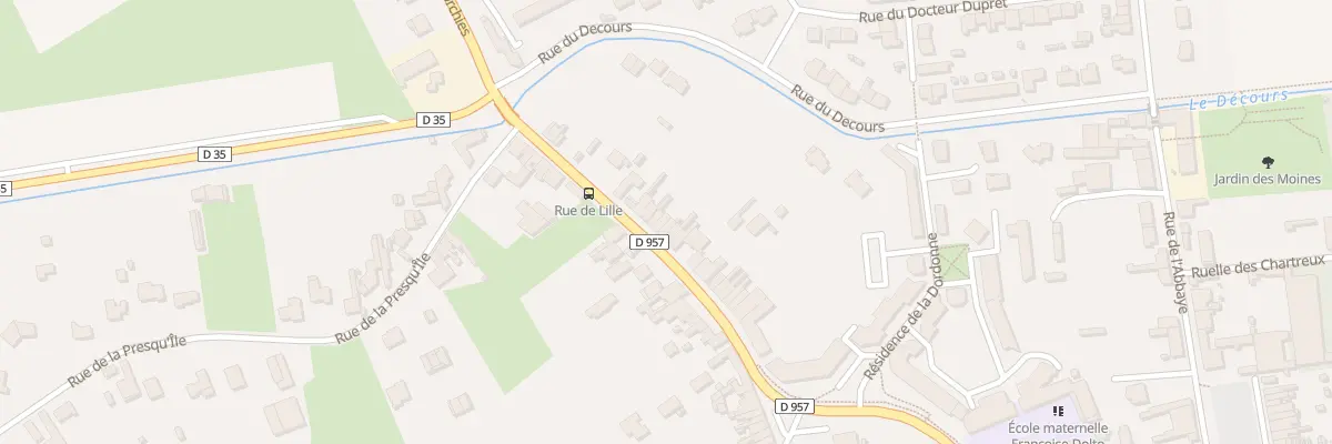 Plan du 96 Rue du Faubourg de Lille à Marchiennes