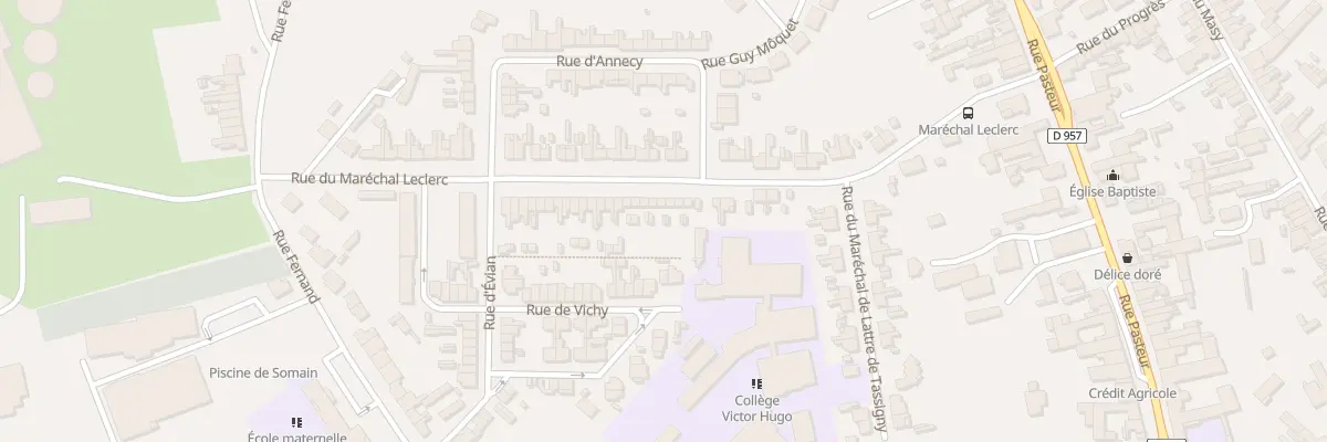 Plan du 35 Rue du Marechal Leclerc à Somain