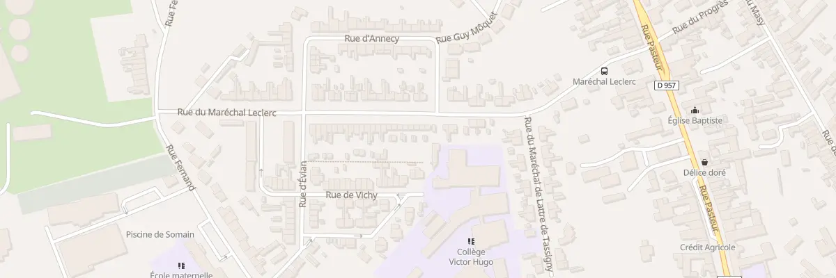 Plan du 33 Rue du Marechal Leclerc à Somain