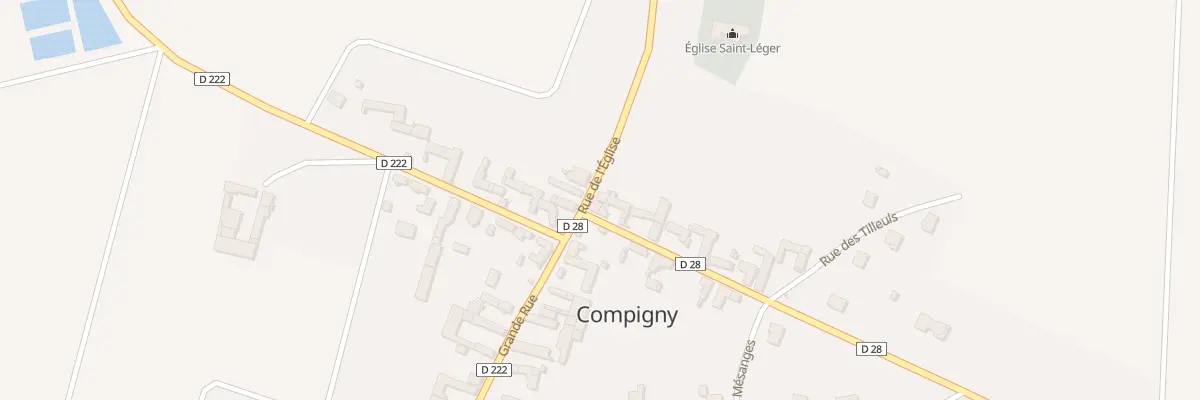 Plan du 2 Rue de l’Eglise à Compigny