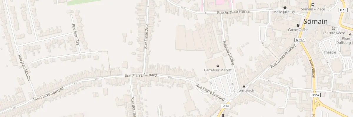 Plan du 22 Rue Pierre Semard à Somain
