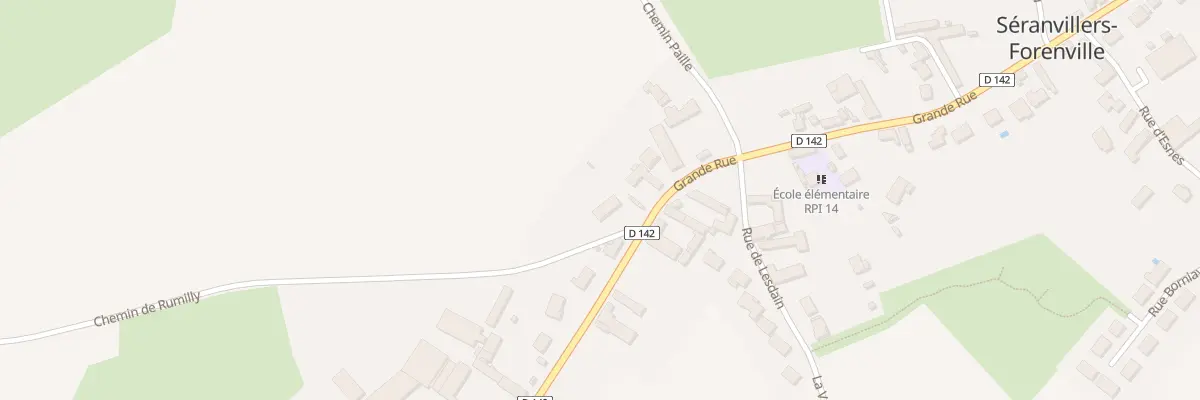 Plan du 2 Le Chemin de Rumilly à Séranvillers-Forenville