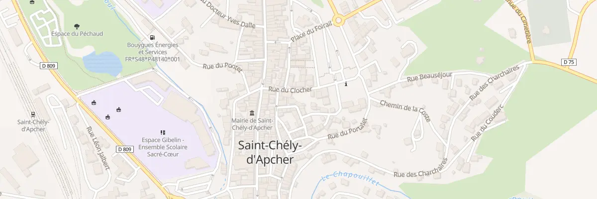 Plan du 9409 Rue du Clocher à Saint-Chély-d’Apcher