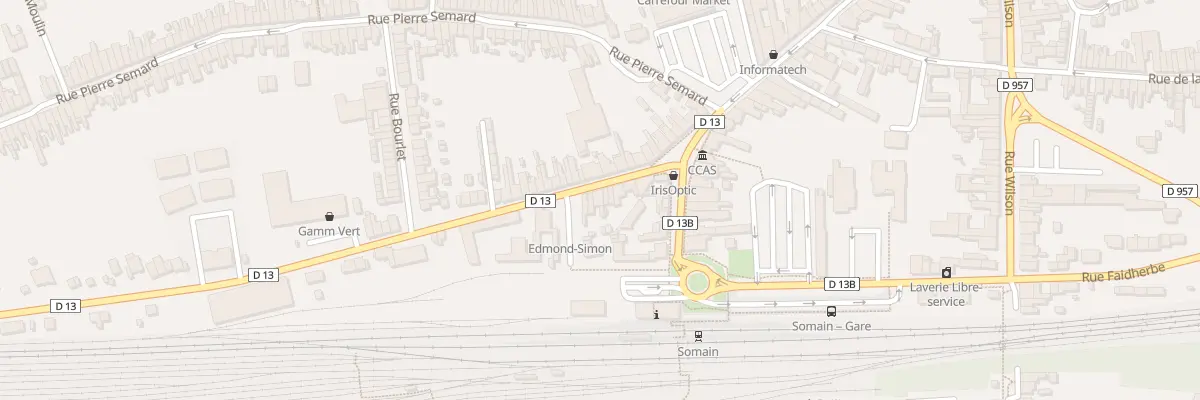 Plan du 13B Rue Edmond Simon à Somain
