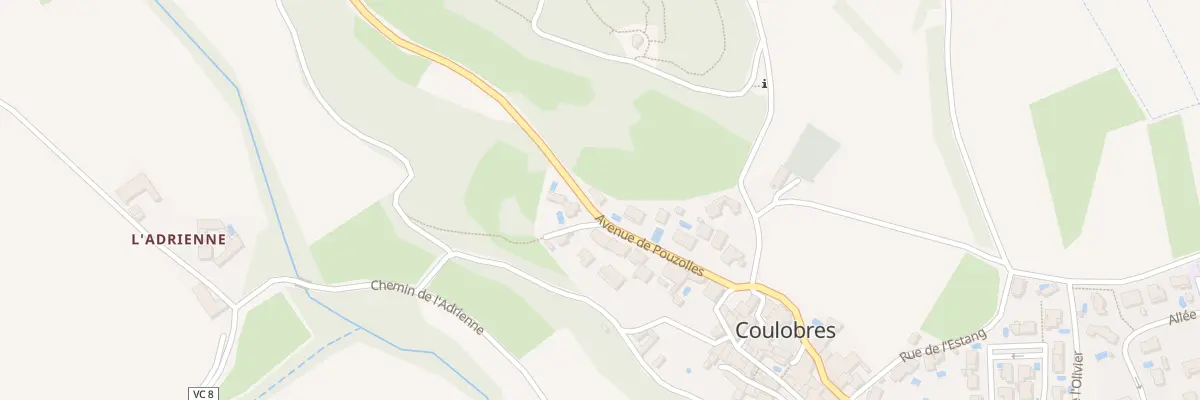 Plan du 8 Av de Pouzolles à Coulobres