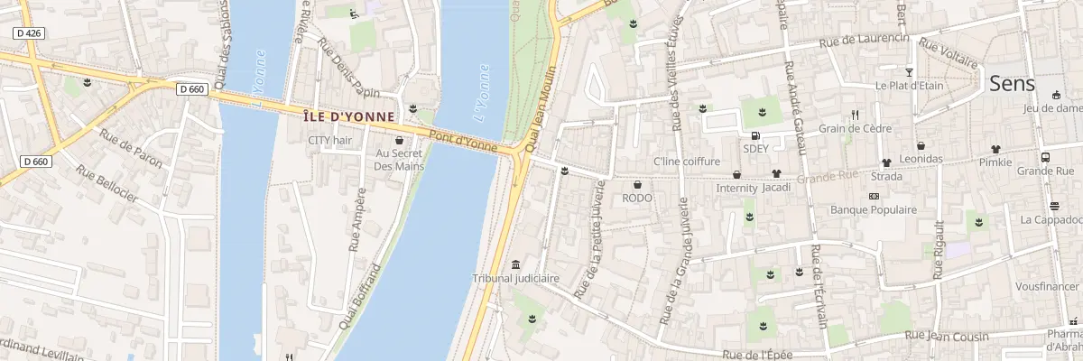 Plan du 2 Grande Rue à Sens