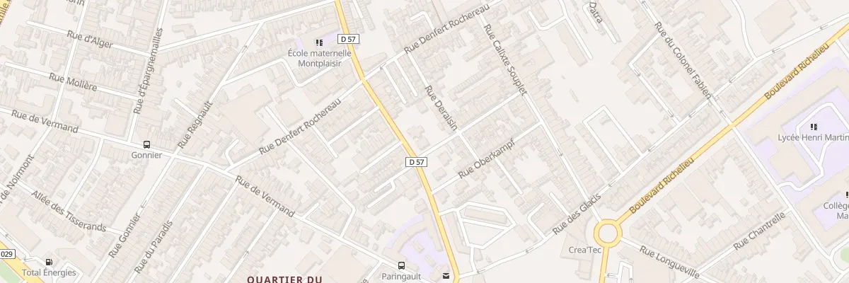 Plan du 9001 Rue de la 3 Eme Dim à Saint-Quentin
