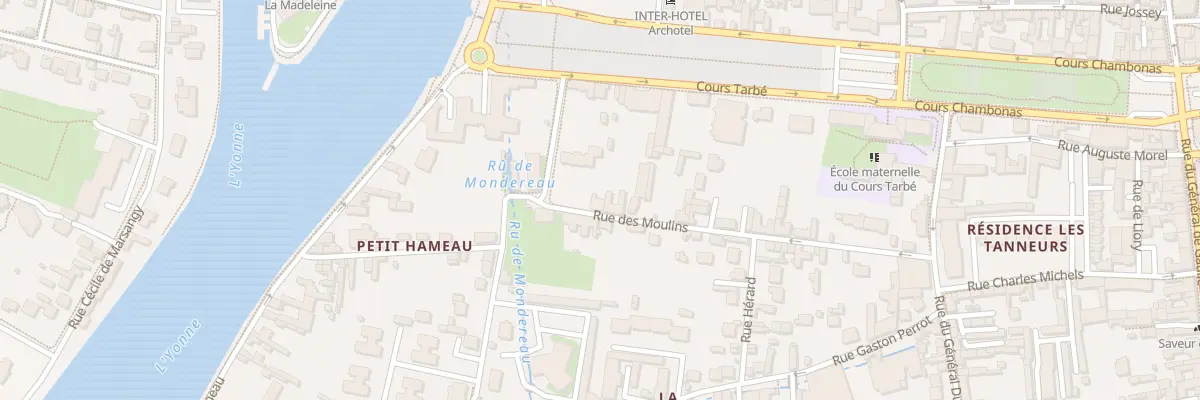 Plan du 7 Rue des Moulins à Sens