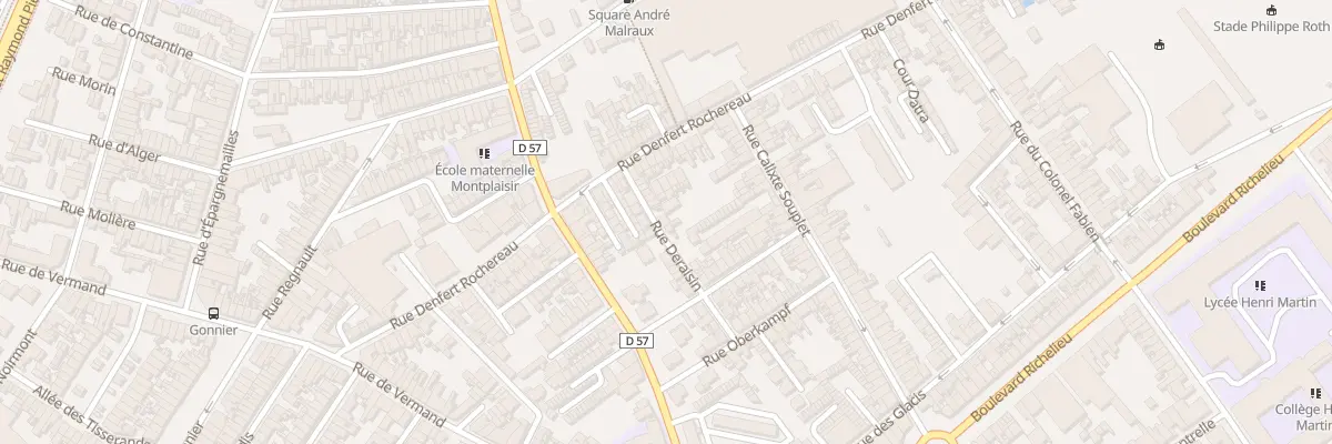 Plan du 22 Rue Deraisin à Saint-Quentin