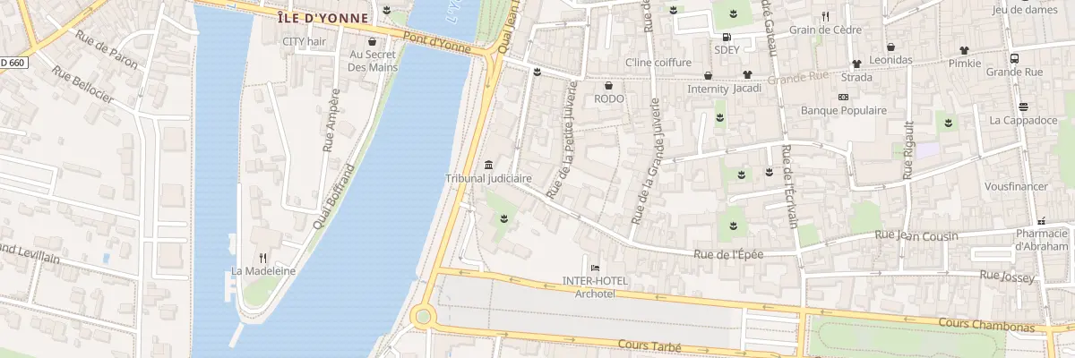 Plan du 1 Rue de l’Epée à Sens