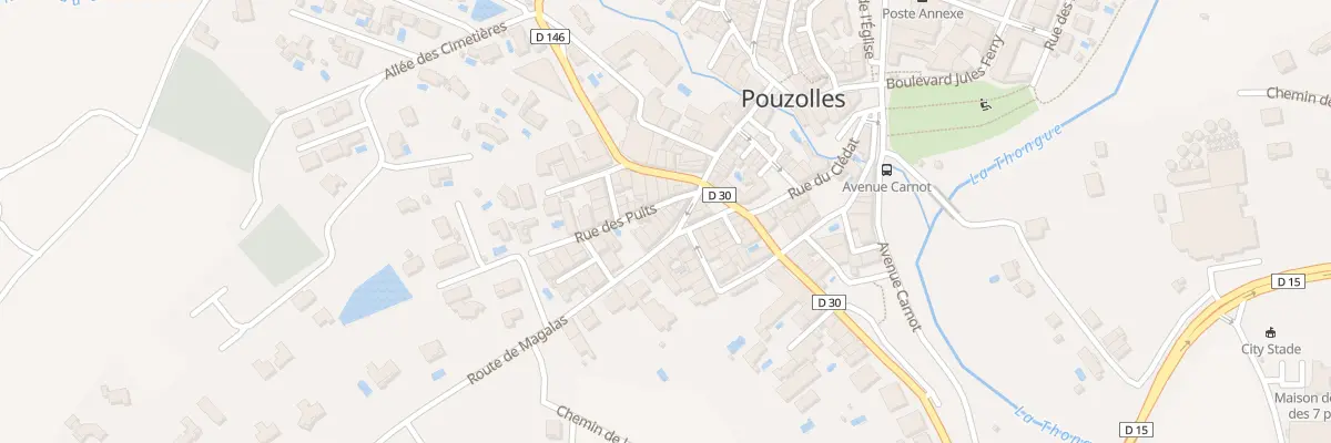 Plan du 2 Av Albert 1er à Pouzolles