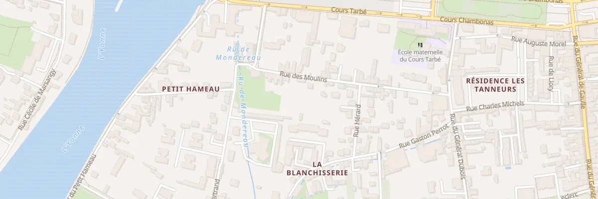 Plan du 14 Rue des Moulins à Sens