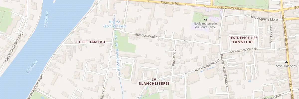Plan du 16 Rue des Moulins à Sens