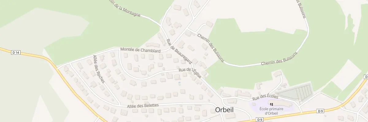 Plan du 1 Rue de Beauregard à Orbeil