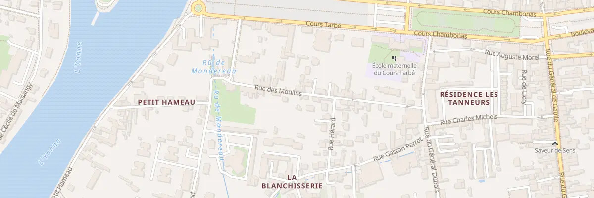 Plan du 20 Rue des Moulins à Sens