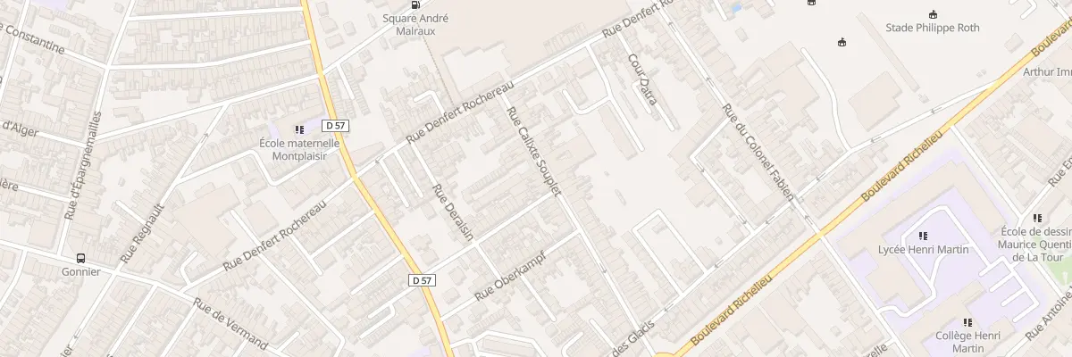 Plan du 39 Rue Calixte Souplet à Saint-Quentin