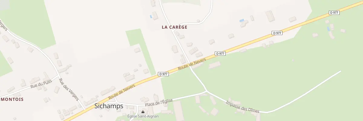 Plan du 22 Rte de Nevers à Sichamps