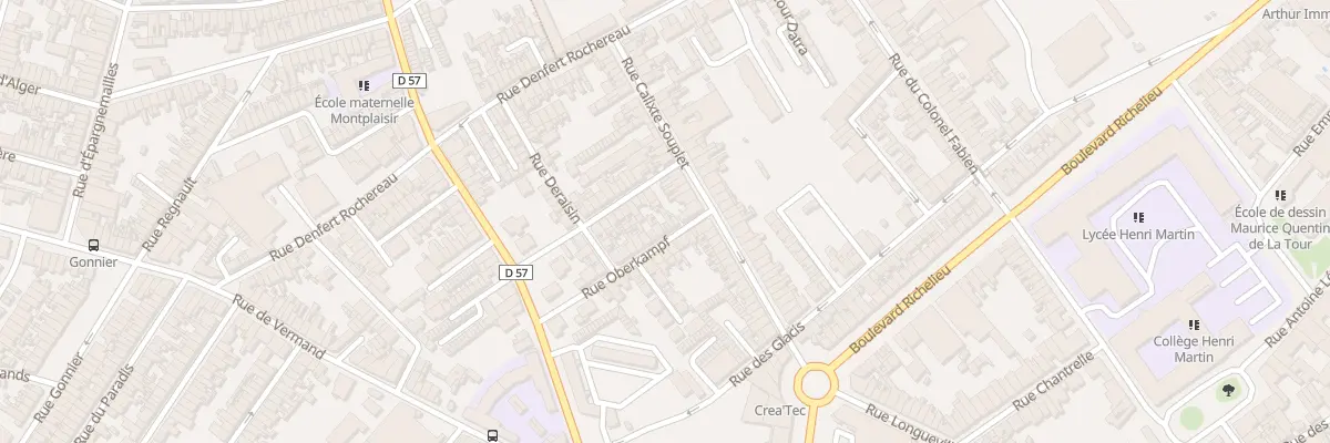 Plan du 2B Rue Oberkampf à Saint-Quentin