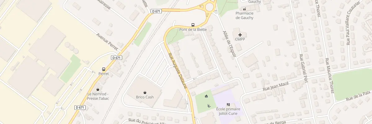 Plan du 11 Rue Auguste Delaune à Gauchy