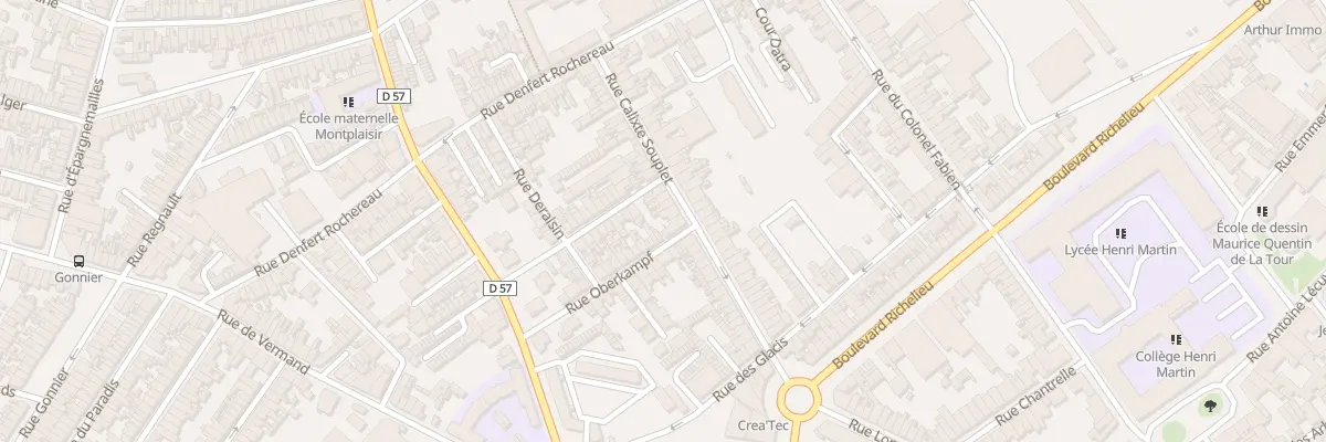 Plan du 27 Rue Calixte Souplet à Saint-Quentin