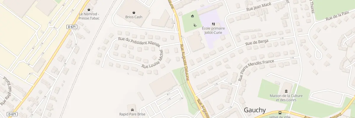 Plan du 8 Rue Auguste Delaune à Gauchy