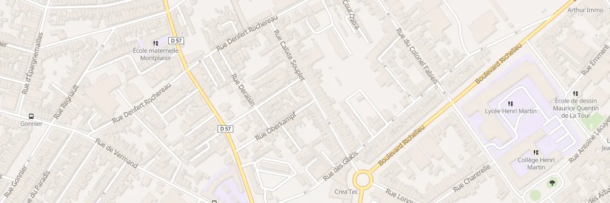 Plan du 25 Rue Calixte Souplet à Saint-Quentin