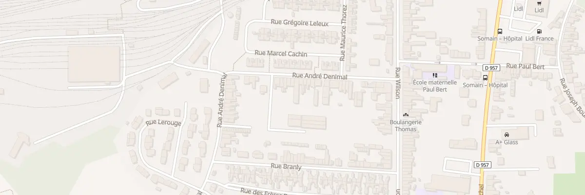 Plan du 33 Rue Andre Denimal à Somain