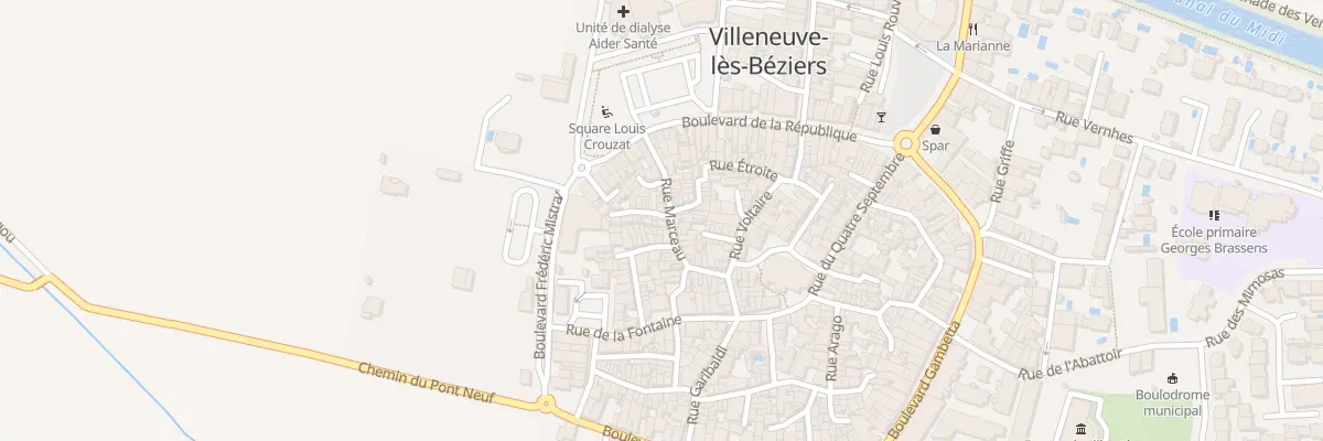 Plan du 2 Rue du Réveil à Villeneuve-lès-Béziers