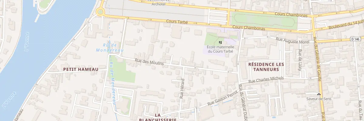 Plan du 21 Rue des Moulins à Sens