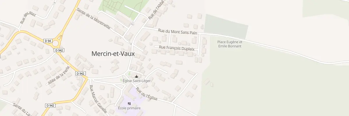 Plan du 20 Rue François Dupleix à Mercin-et-Vaux