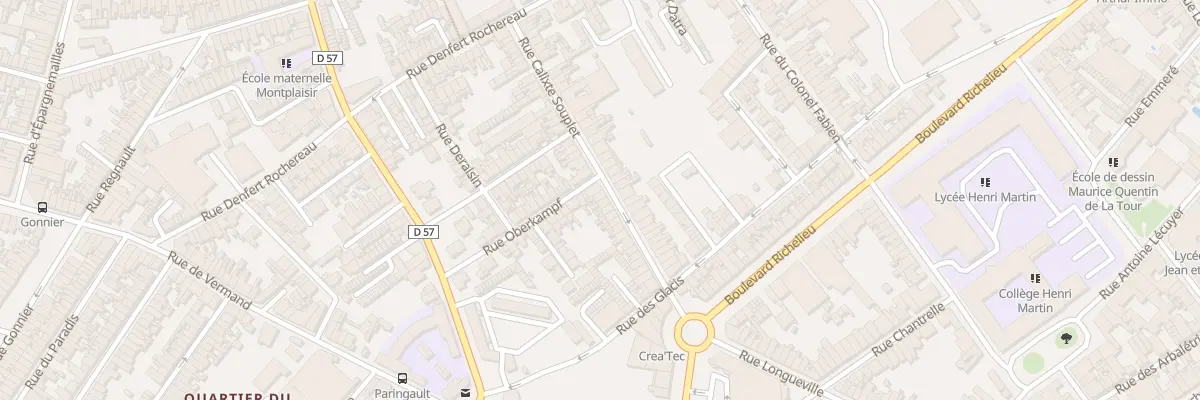 Plan du 23 Rue Calixte Souplet à Saint-Quentin