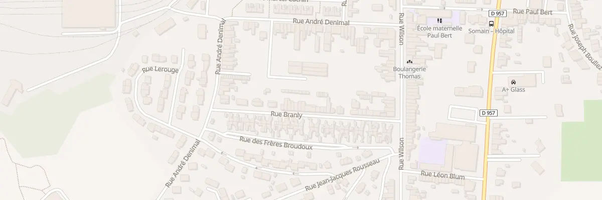 Plan du 28 Rue Branly à Somain