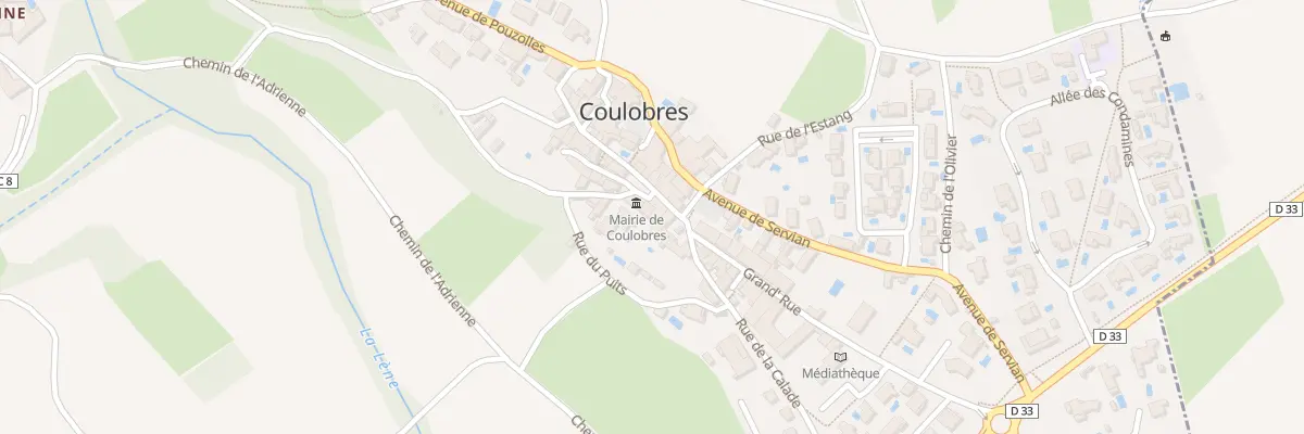 Plan du 1 Pl de l’Horloge à Coulobres