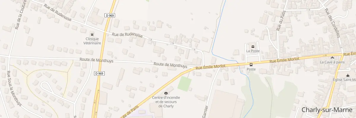 Plan du 6 Rte du Monthuys à Charly-sur-Marne