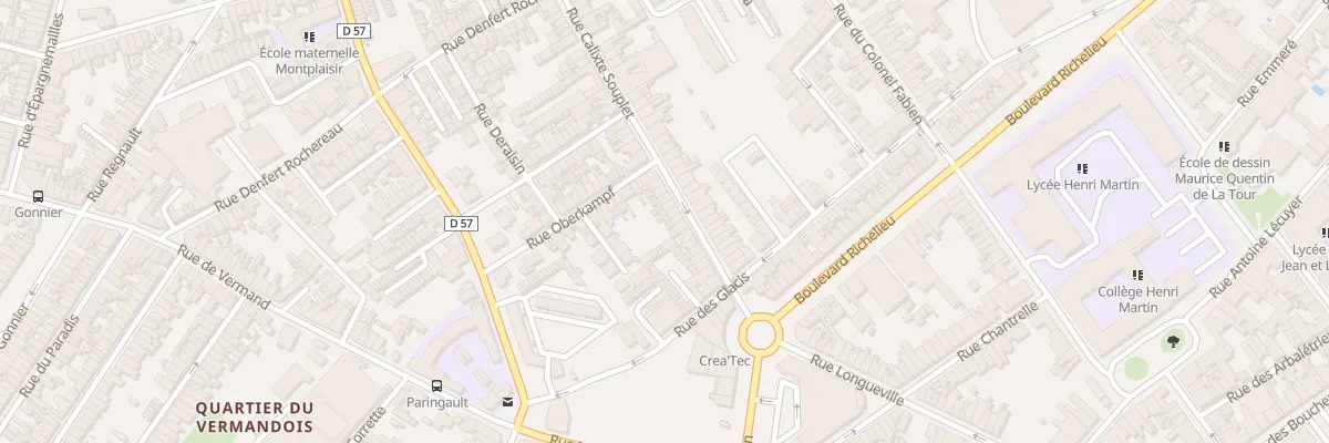 Plan du 15 Rue Calixte Souplet à Saint-Quentin