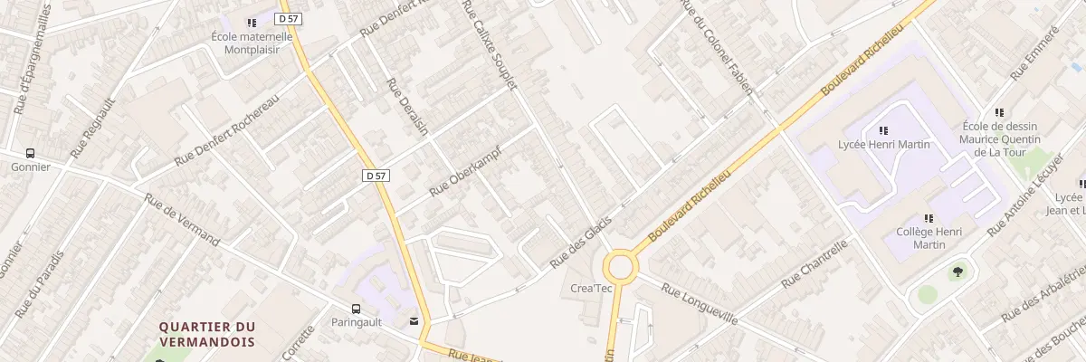 Plan du 13 Rue Calixte Souplet à Saint-Quentin