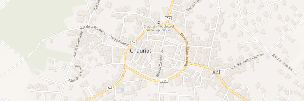 Plan du 4 Rue des Banches à Chauriat