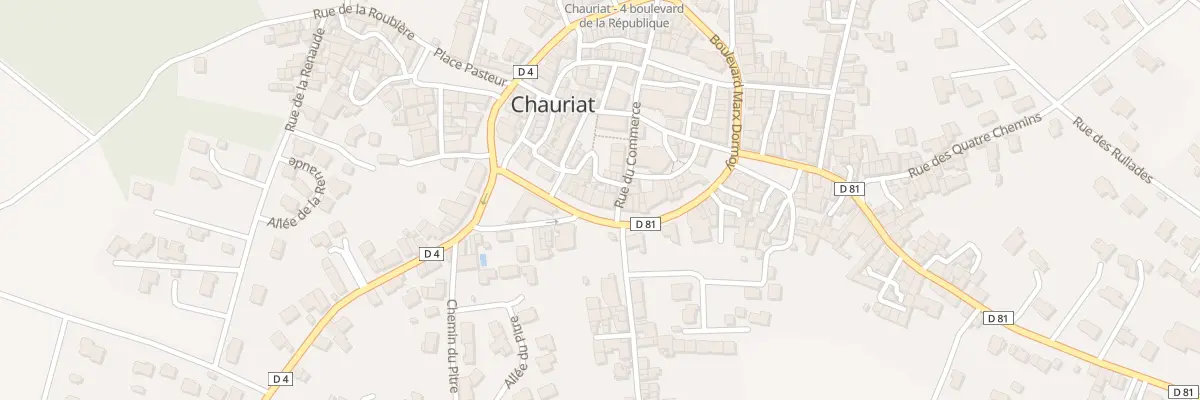 Plan du 63 Bd de la République à Chauriat