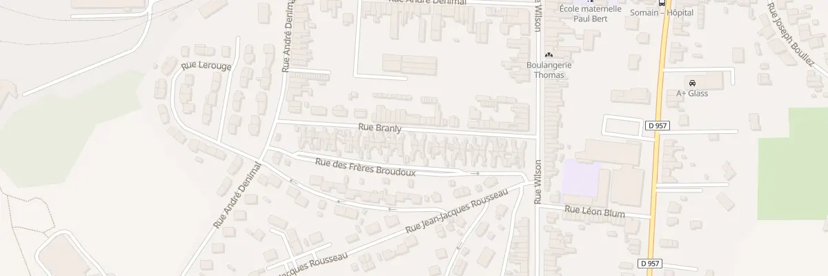 Plan du 23 Rue Branly à Somain
