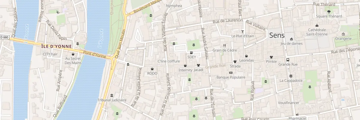 Plan du 45 Grande Rue à Sens